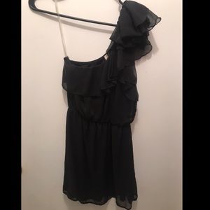 Black dress one shoulder